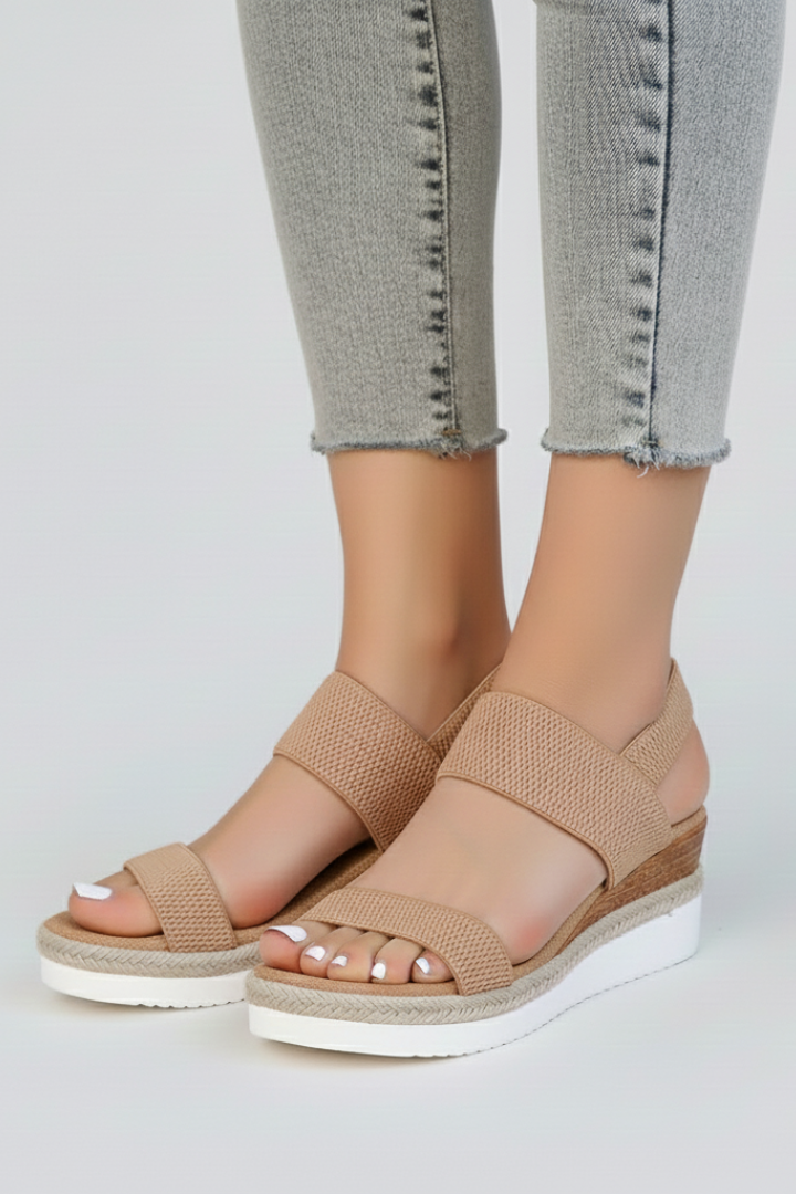 Damen Sandalen Isabella Erhöhte Sohle Stretch