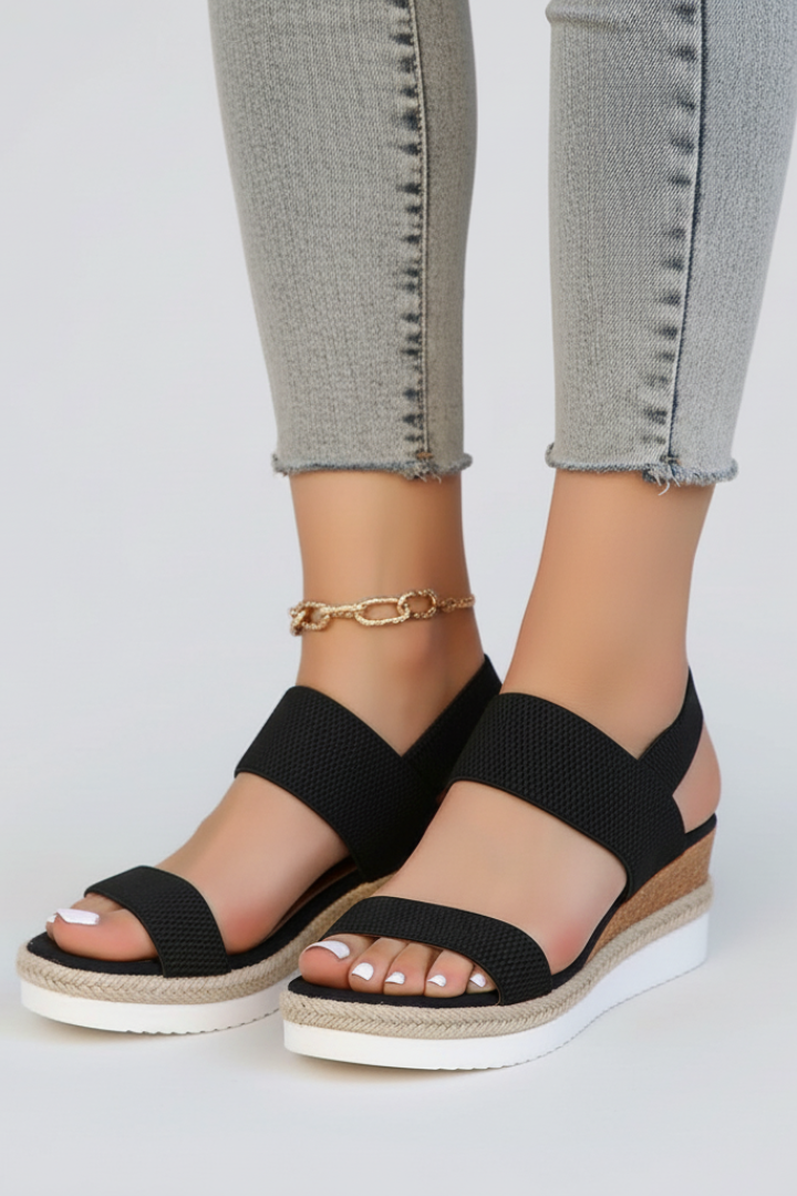Damen Sandalen Isabella Erhöhte Sohle Stretch