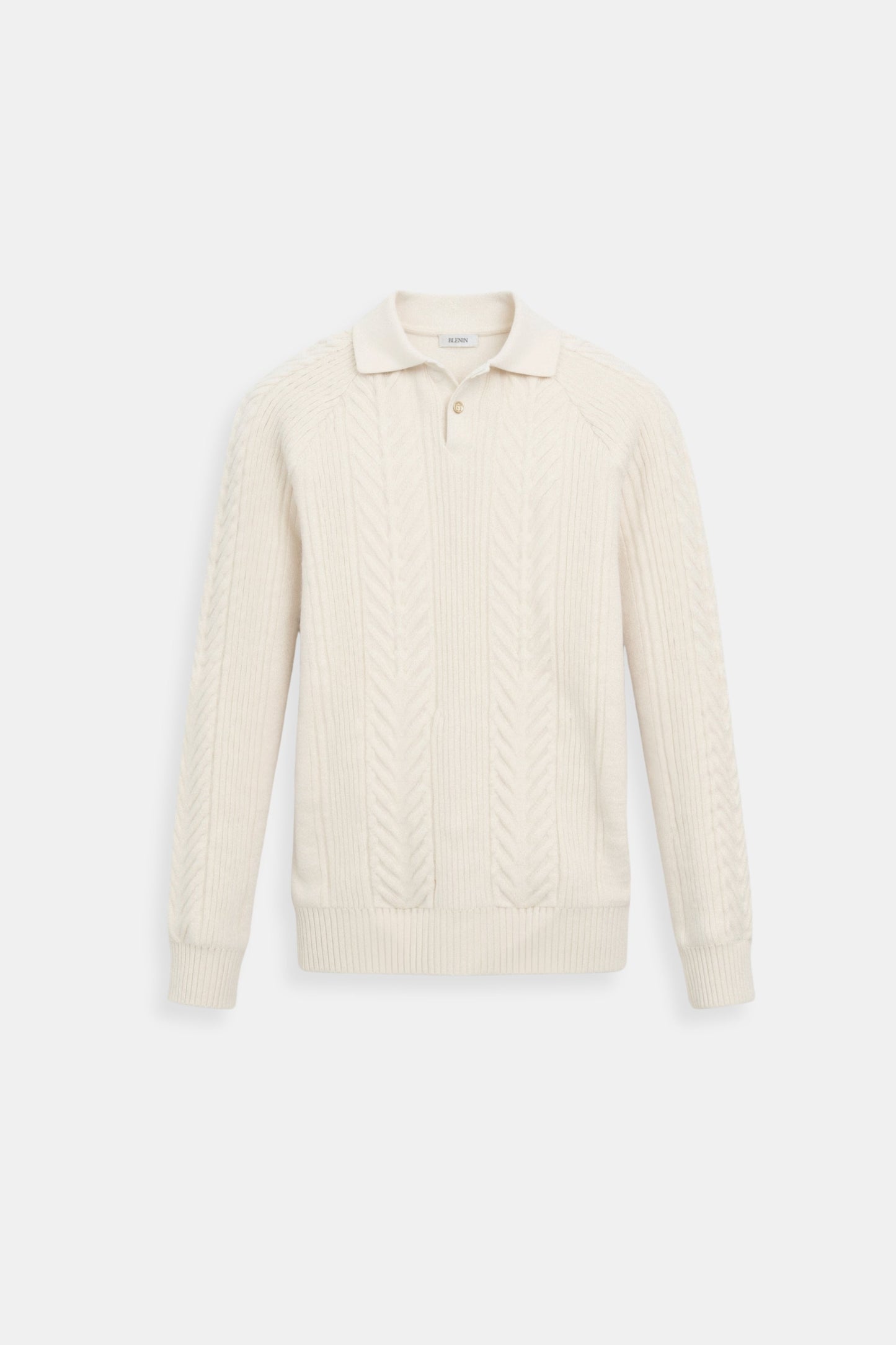 Klassischer Zopfstrick Pullover Damen Polokragen - Norvielle