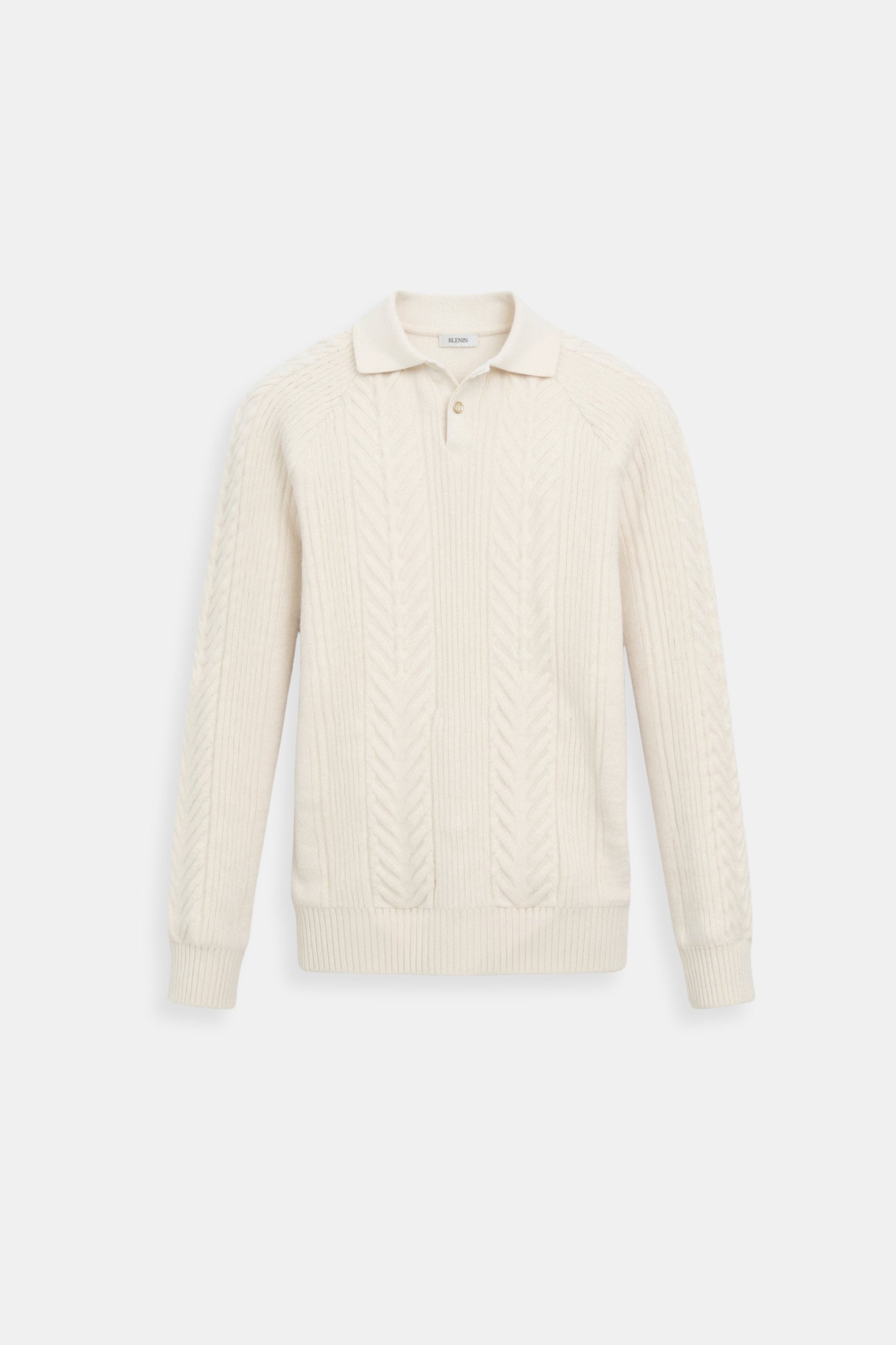 Klassischer Zopfstrick Pullover Damen Polokragen - Norvielle
