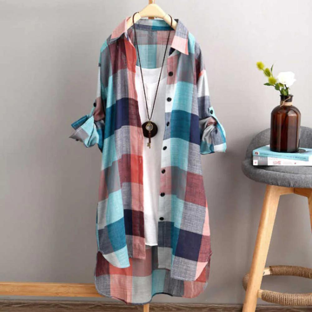 Damen Langarmshirt Knopfleiste Baumwolle Weiß