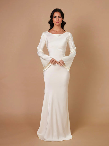 Damen Maxi-Kleid Meerjungfrauen-Stil Hochzeitsgastkleid