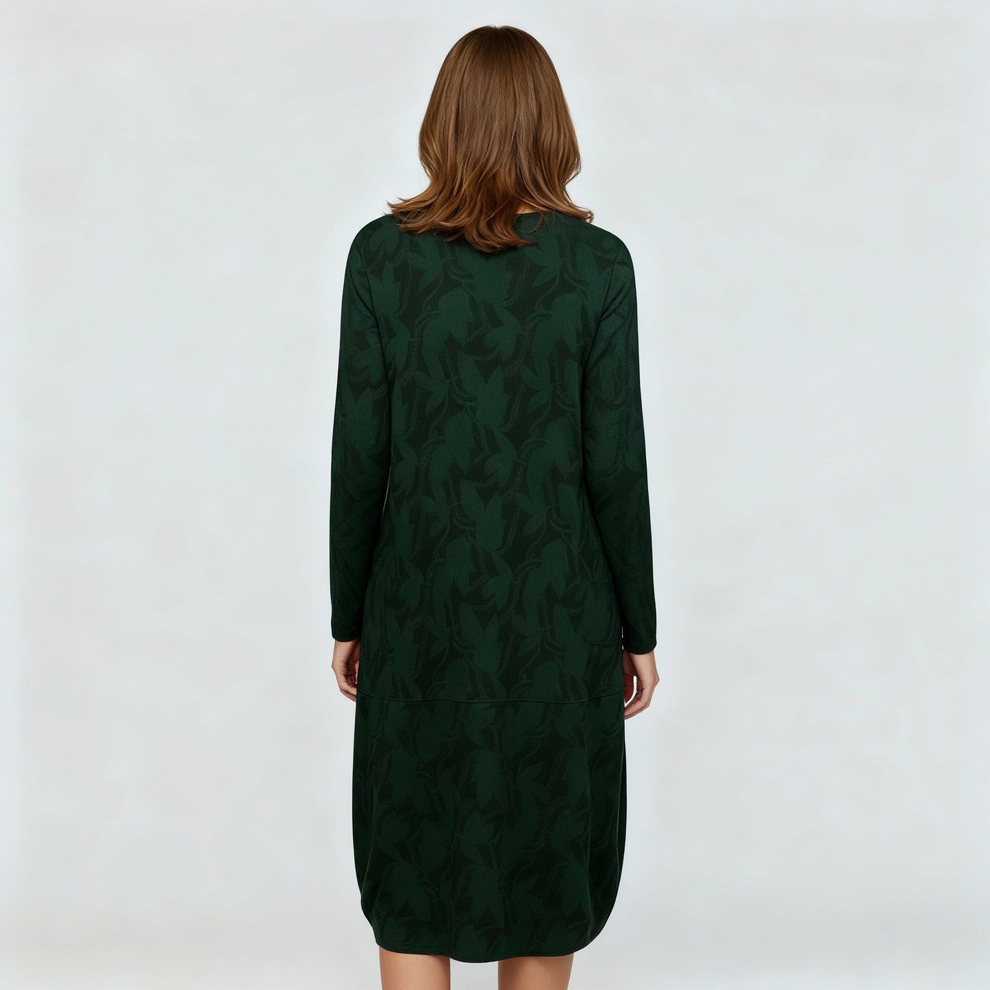 Damen Winterkleid Elegant Druck Komfortabel