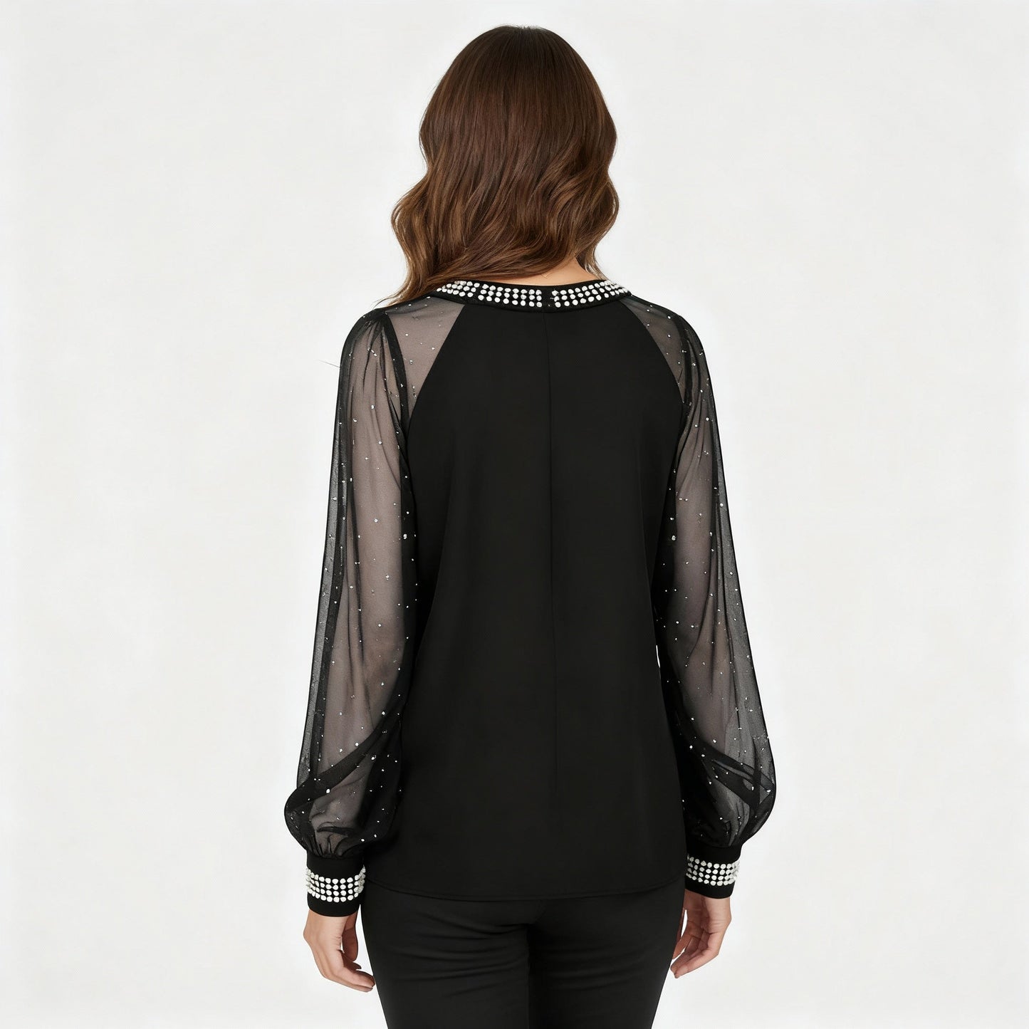 Damen Mesh- mit Pailletten
