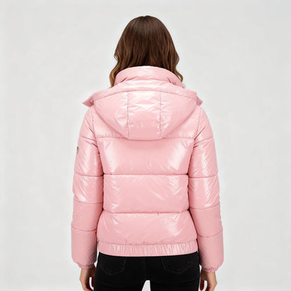 Damen Winterjacke Wasserabweisend Thermo Komfort Glänzend