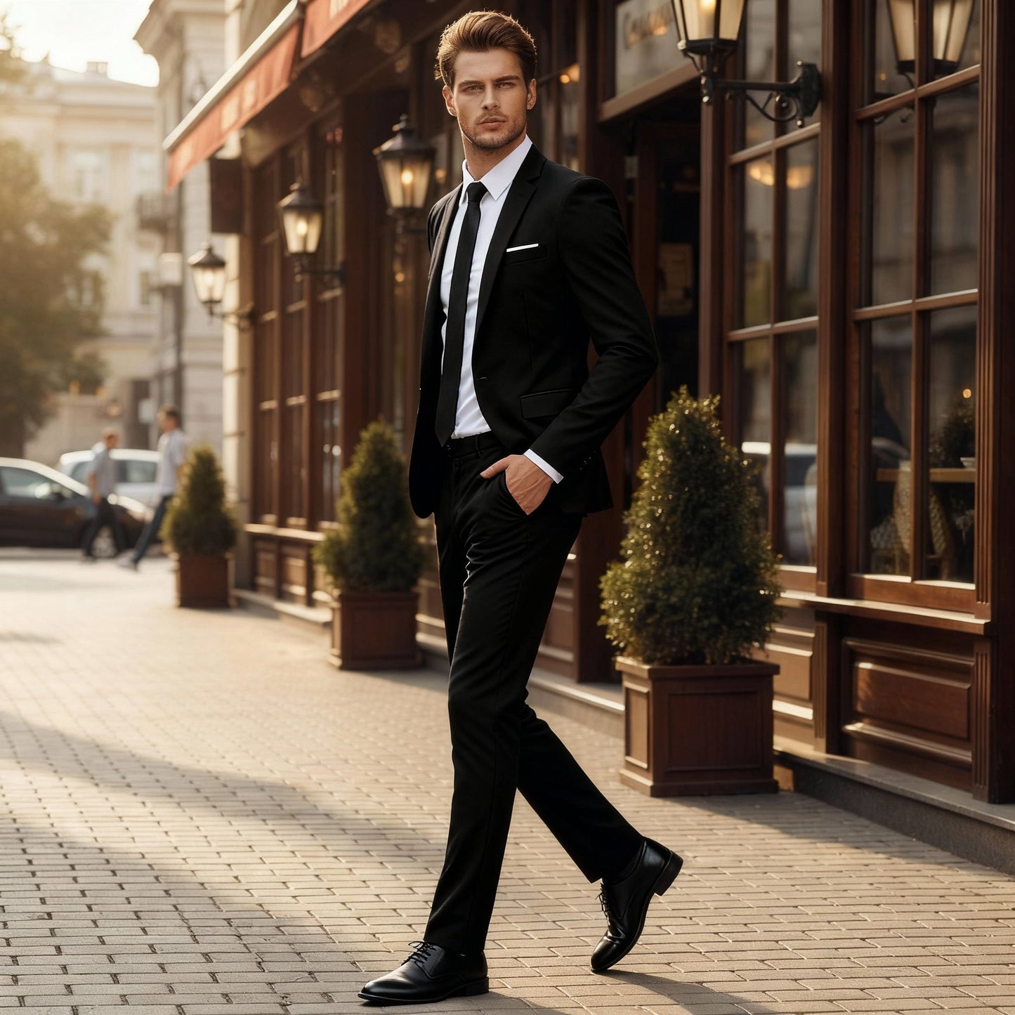 Eveloria Herren Anzug Elegant Bequem