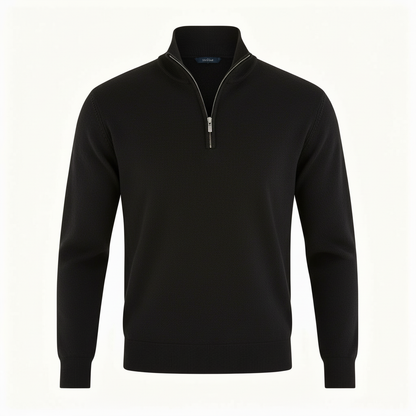 Damen Merino Pullover Reißverschluss Bequem Grau