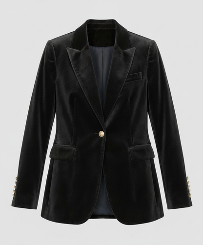 Damen Samt Blazer Elegantes Design