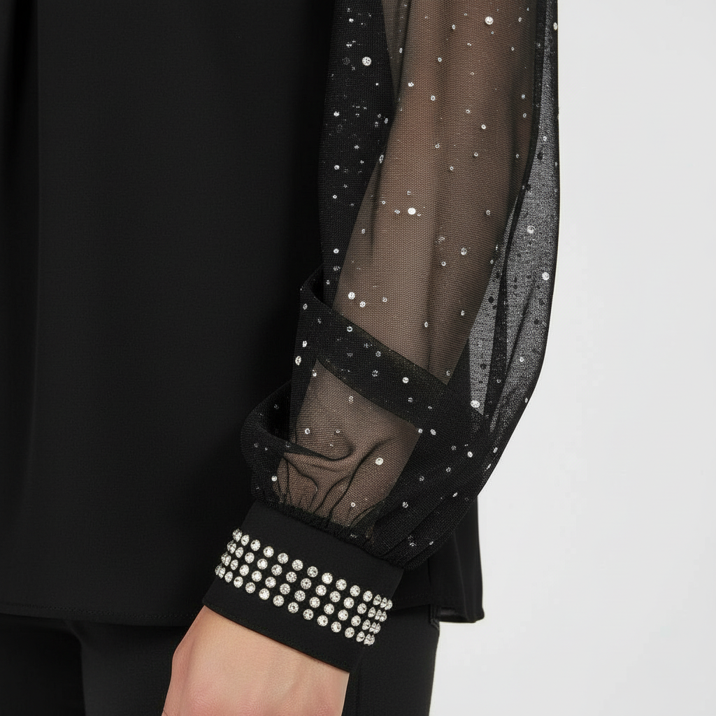 Damen Mesh- mit Pailletten