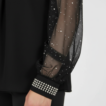 Damen Mesh- mit Pailletten