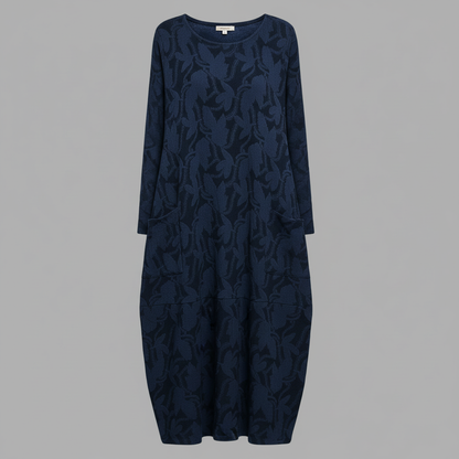 Damen Winterkleid Elegant Druck Komfortabel