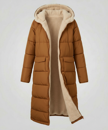 Damen Pufferjacke Wendbar Lang