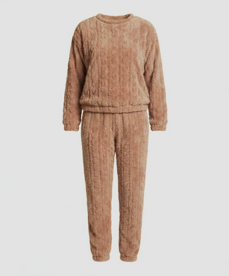 Damen Fleece Pyjama Set Kuschelig