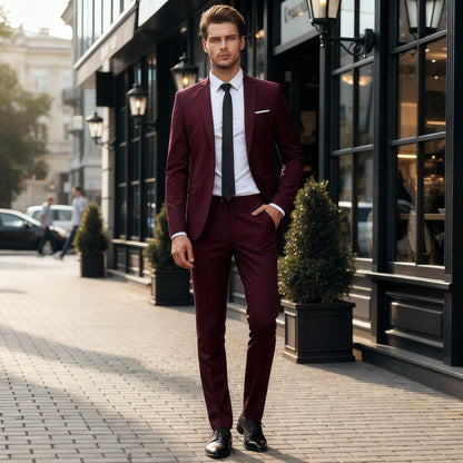 Eveloria Herren Anzug Elegant Bequem
