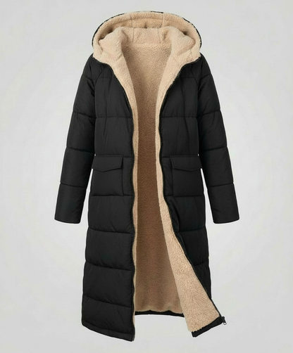 Damen Pufferjacke Wendbar Lang