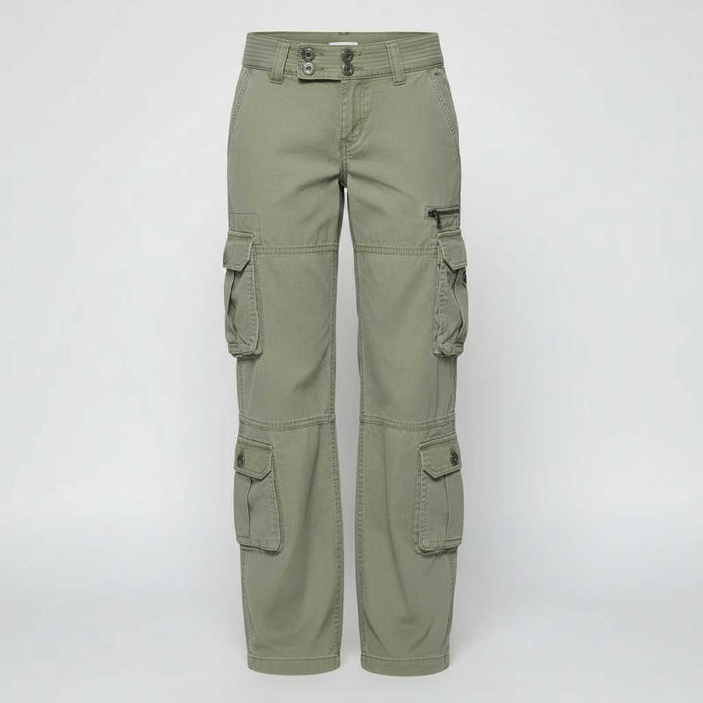 Damen Cargohose Mit Taschen Bequem