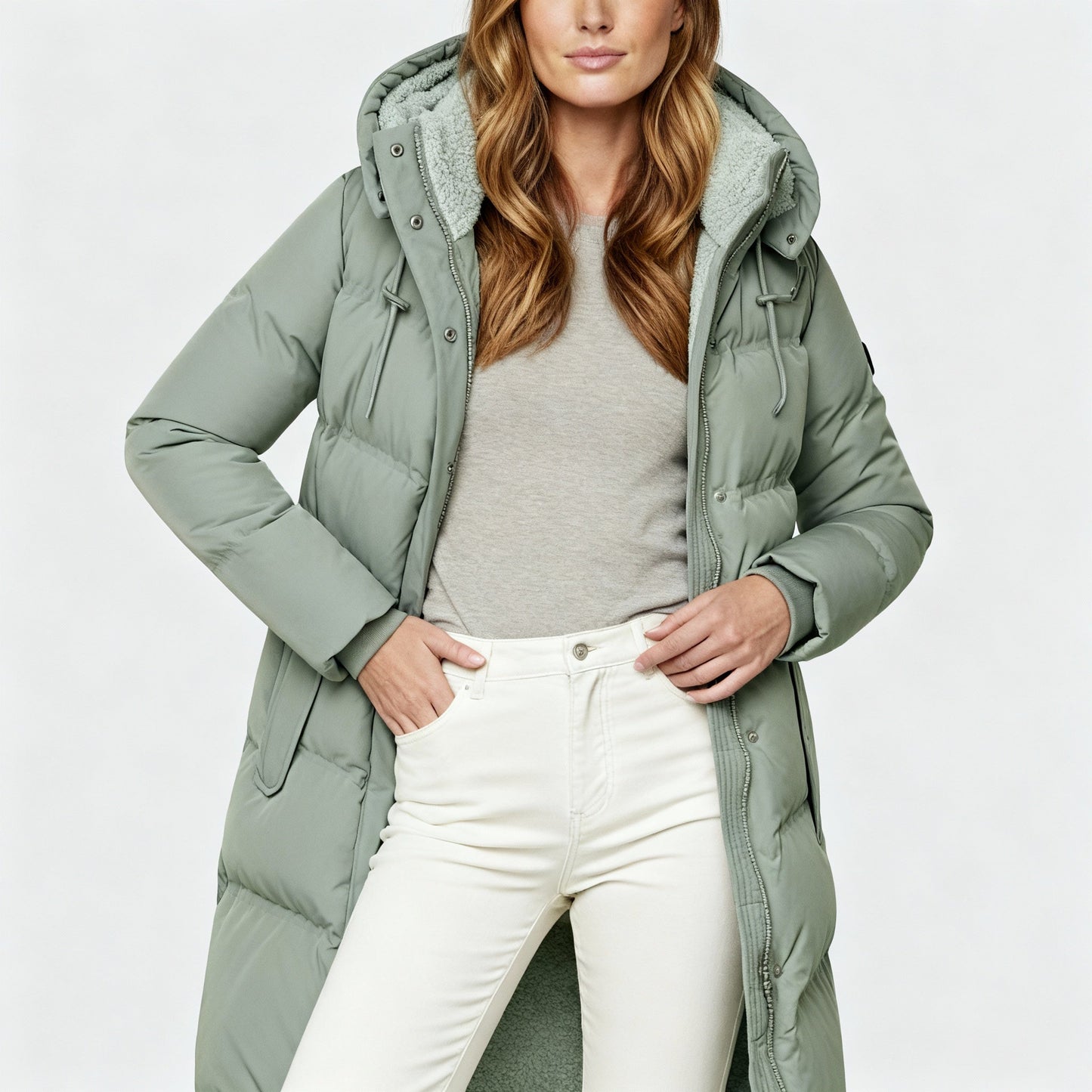 Damen Isolierte Jacke Baumwolle Warm Komfort