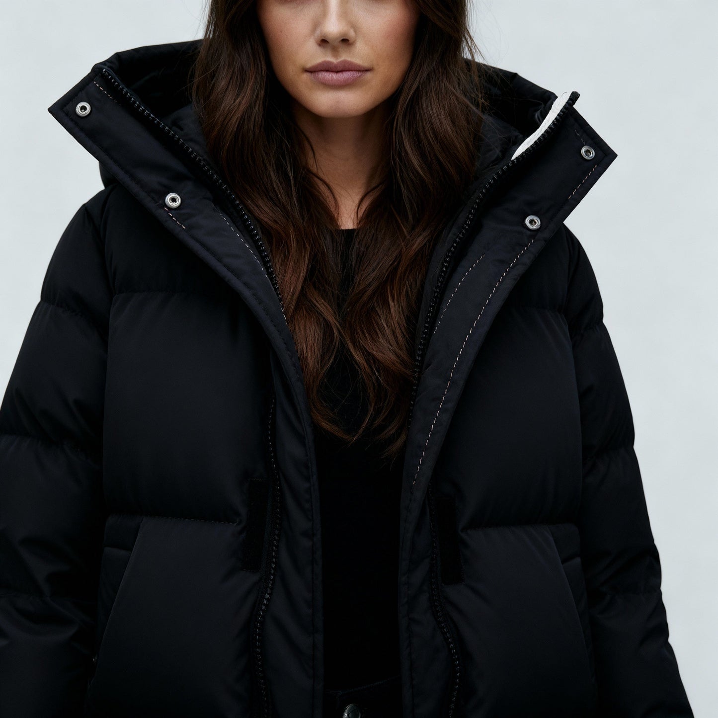 Damen Winterjacke Lang Winddicht