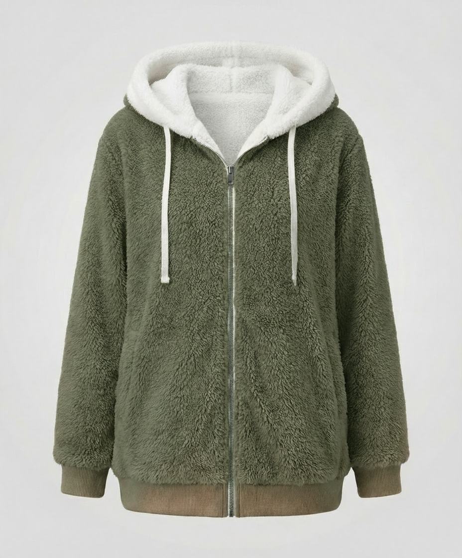 Damen Übergroße Teddyjacke