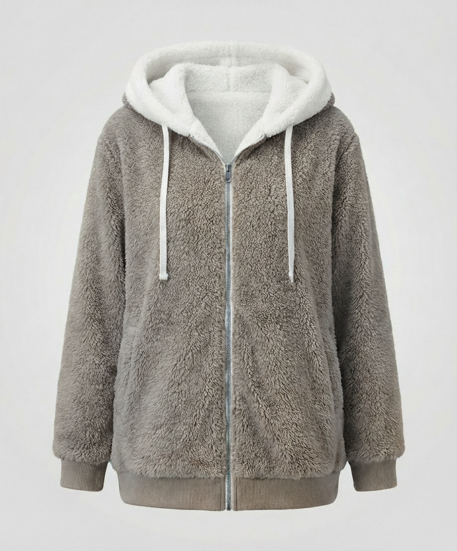 Damen Übergroße Teddyjacke