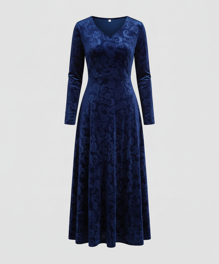Figurschmeichelndes Damenkleid A-Linie