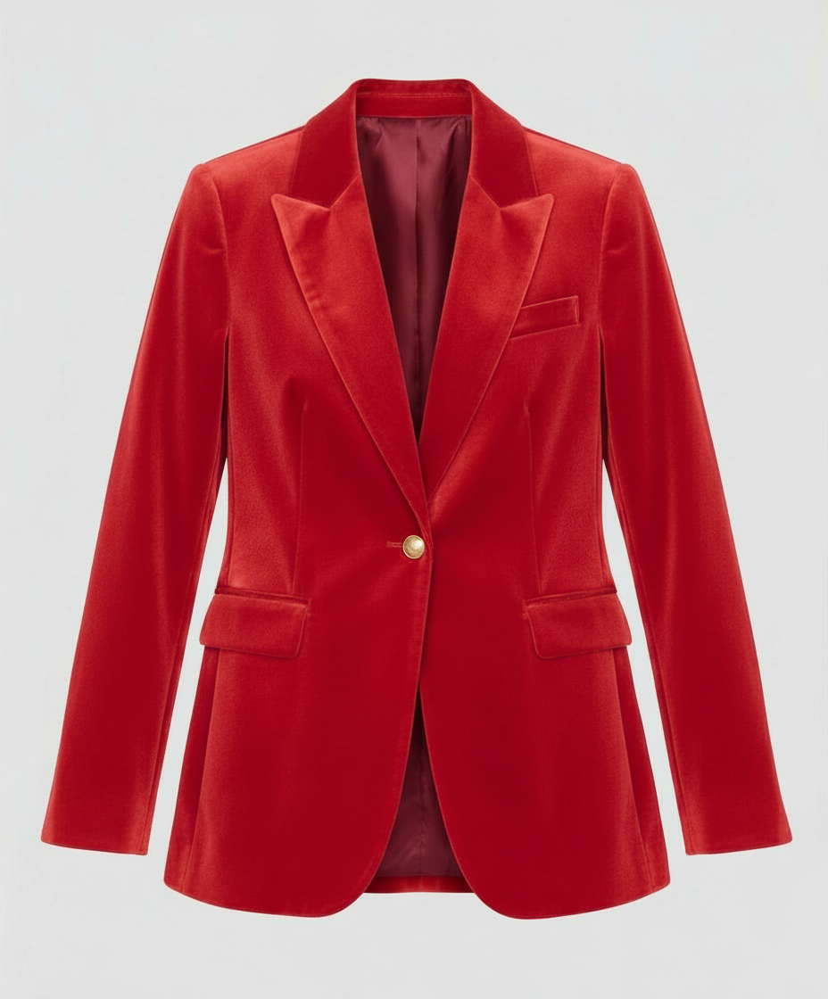 Damen Samt Blazer Elegantes Design