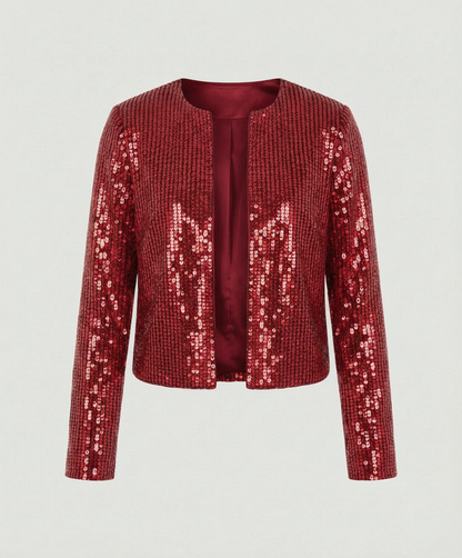 Damen Strickjacke Glitzer Effekt Eveloria
