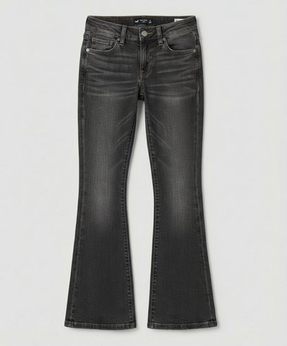Damen Flared Jeans Lässig Blau