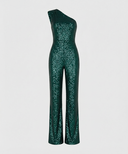 Eveloria Damen Pailletten Jumpsuit