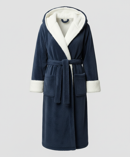 Damen Fleece Morgenmantel Weich