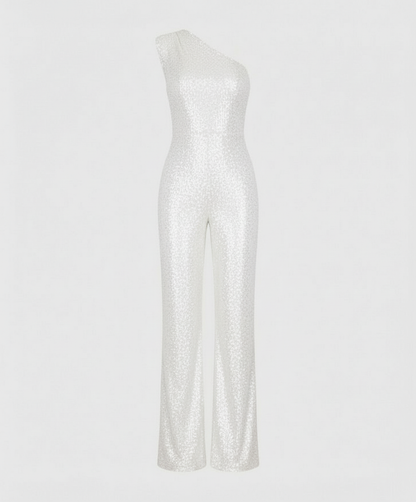 Eveloria Damen Pailletten Jumpsuit
