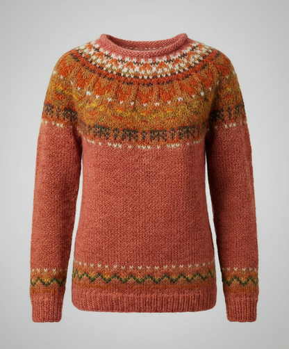 Damen Winterpullover Kuscheliger Wollpullover Beige