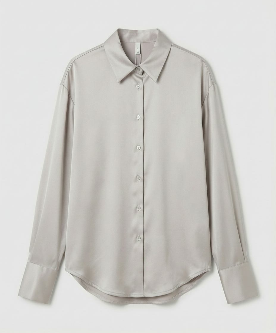 Damen Seidenbluse Elegantes Design Vintage Look