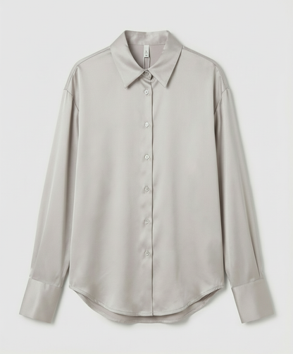 Damen Seidenbluse Elegantes Design Vintage Look