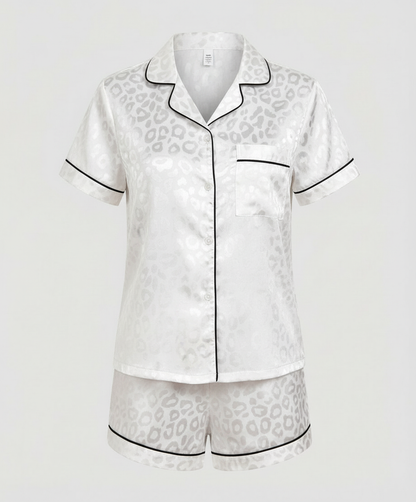 Damen Satin Pyjama Set Komfort