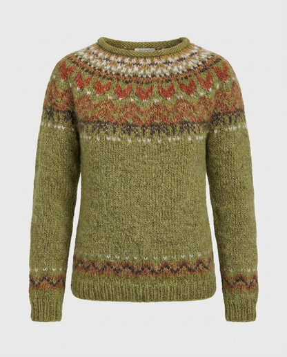 Damen Winterpullover Kuscheliger Wollpullover Beige