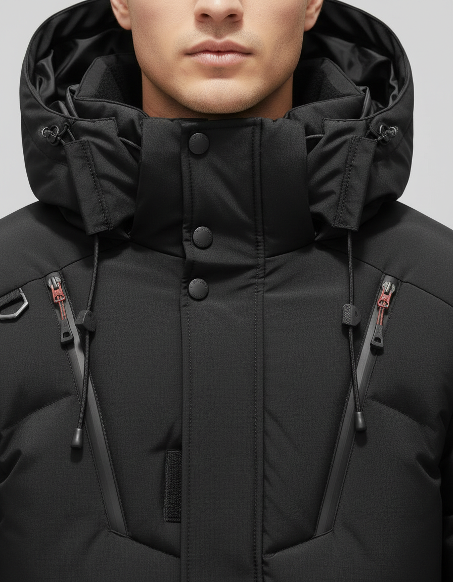 Herren Daunenjacke Elegantes Design Eveloria