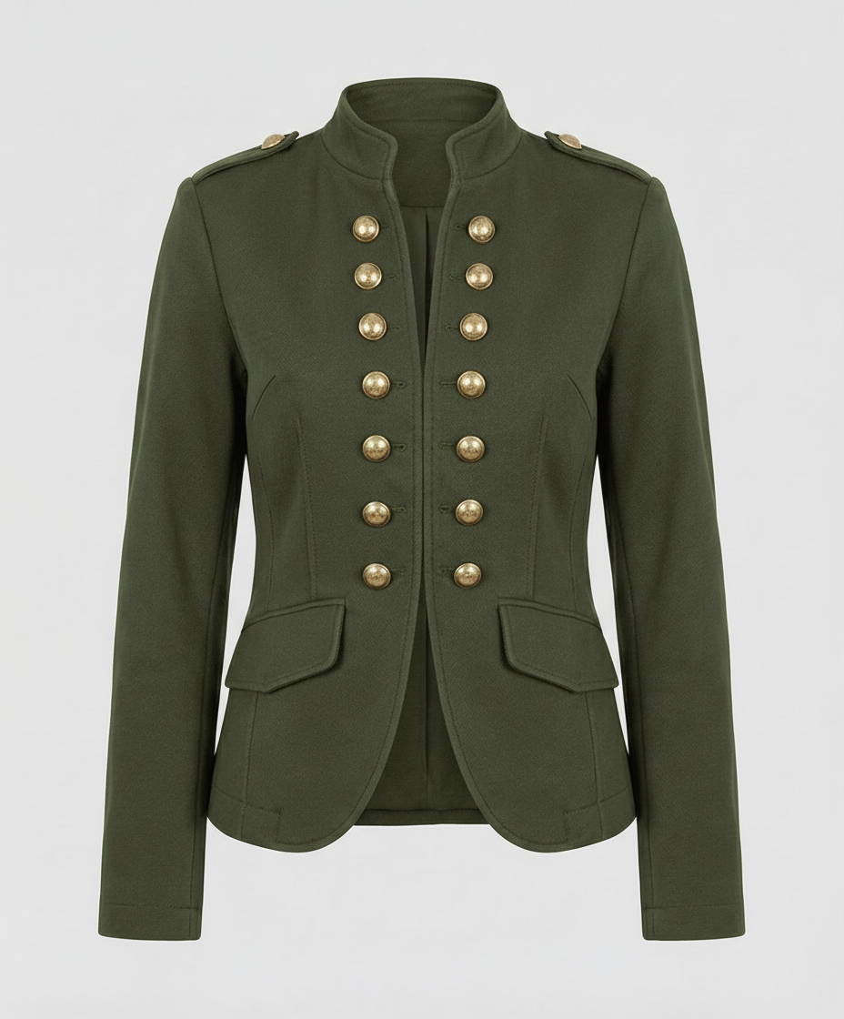 Damen Militärblazer Baumwolle Beige