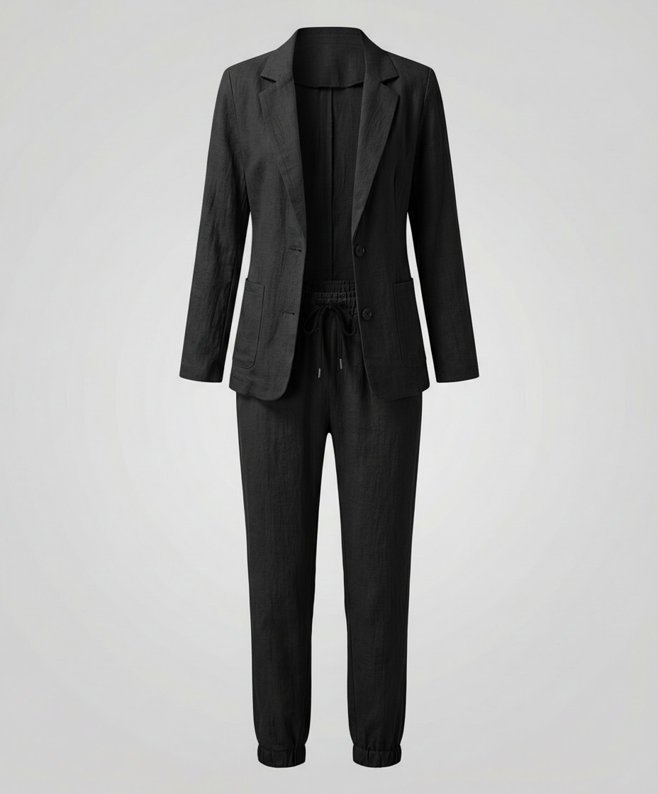 Damen Blazer Jogger Set Elegantes