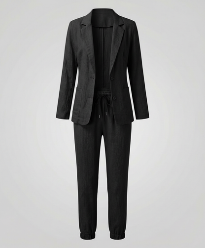 Damen Blazer Jogger Set Elegantes