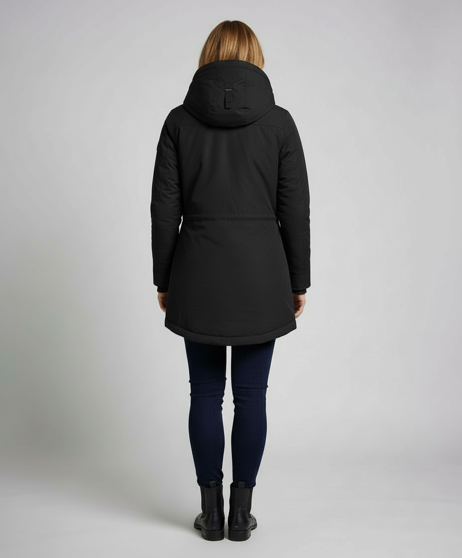 Damen Winterjacke Lang Gefüttert