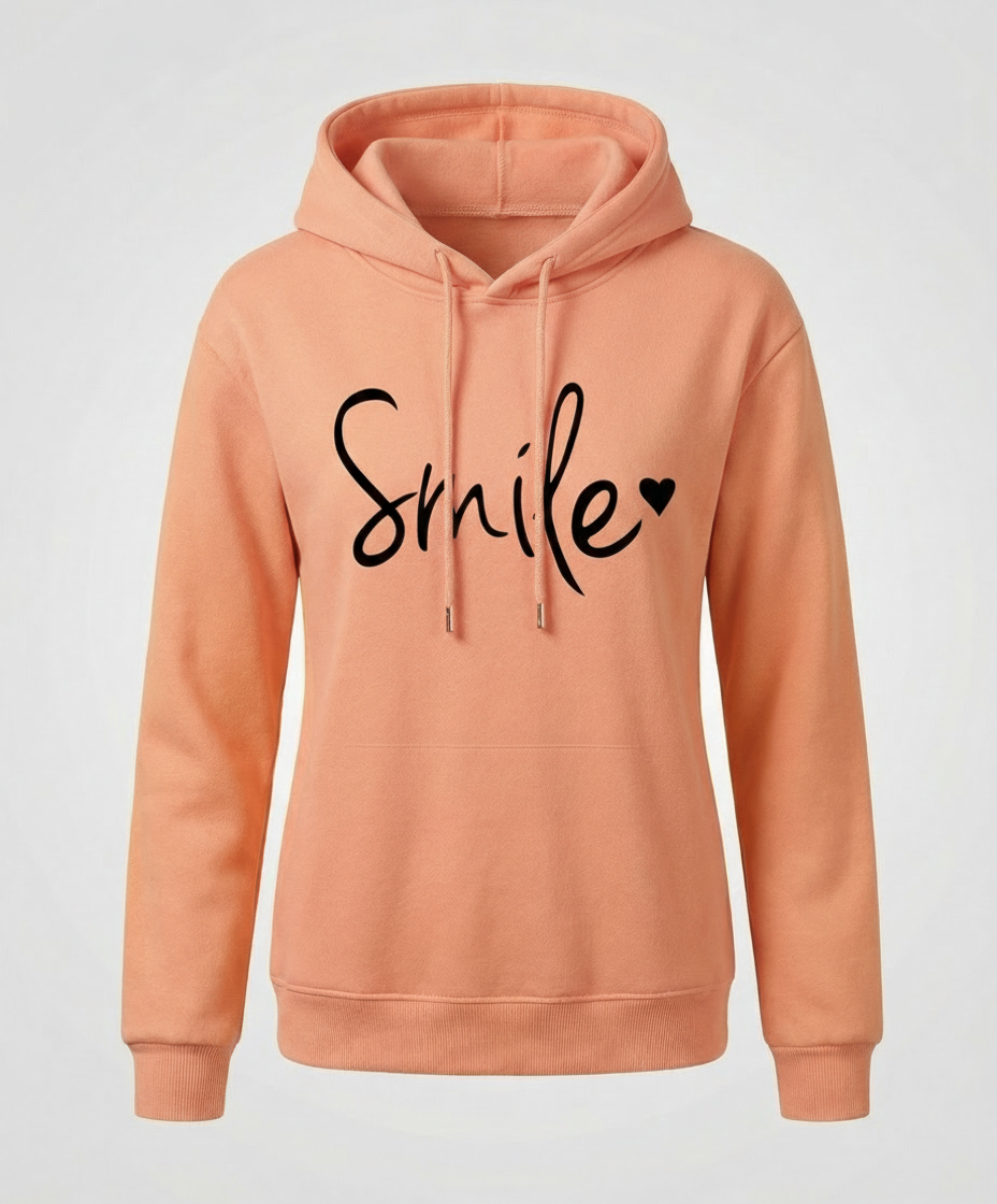Damen Hoodie Lässig Bedruckt