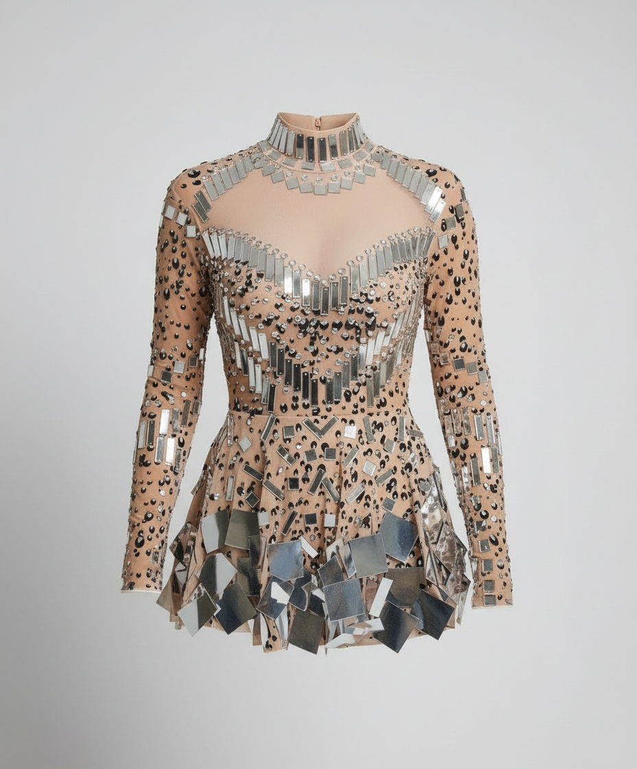 Damen Glitzer-Body Elegant