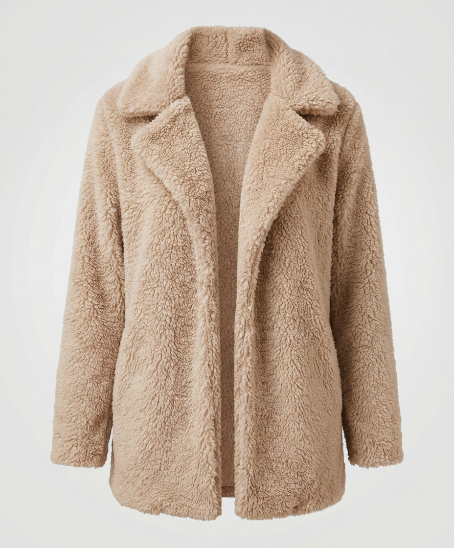 Damen Fleece Mantel Warm