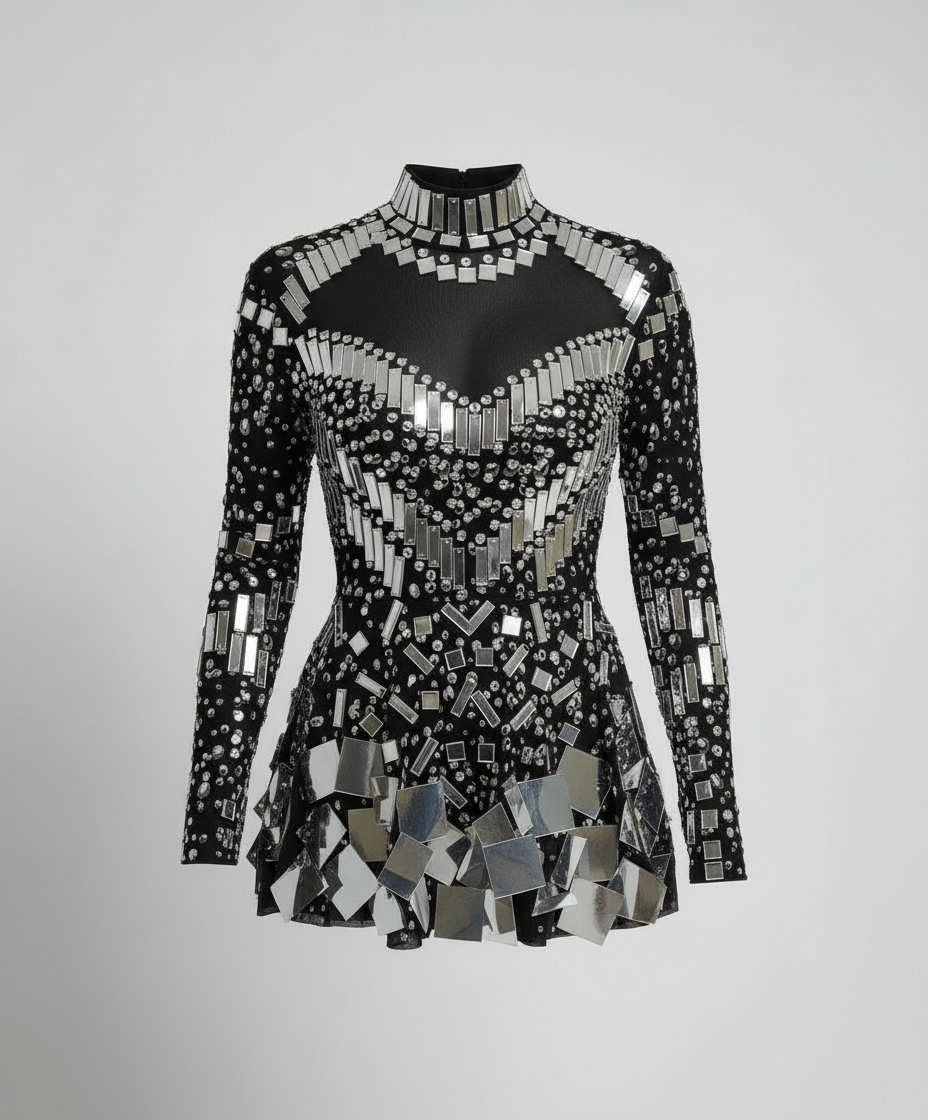 Damen Glitzer-Body Elegant
