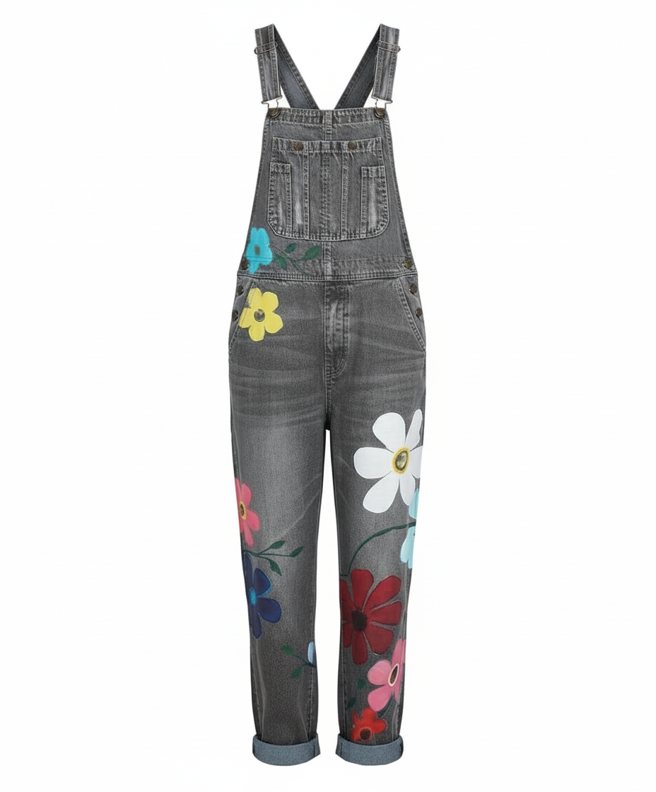 Damen Ärmelloser Denim-Overall