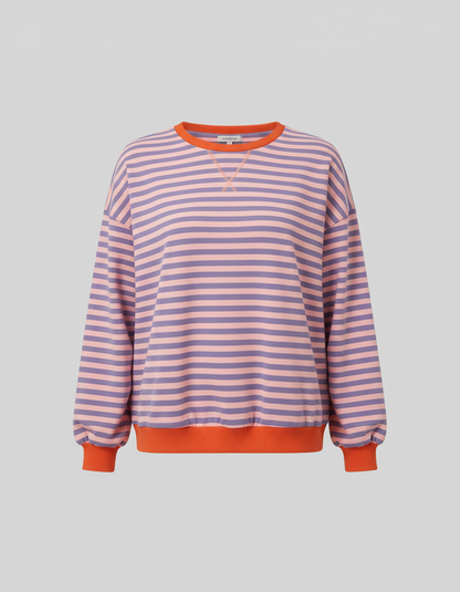 Damen Oversized Pullover Gestreift von Eveloria