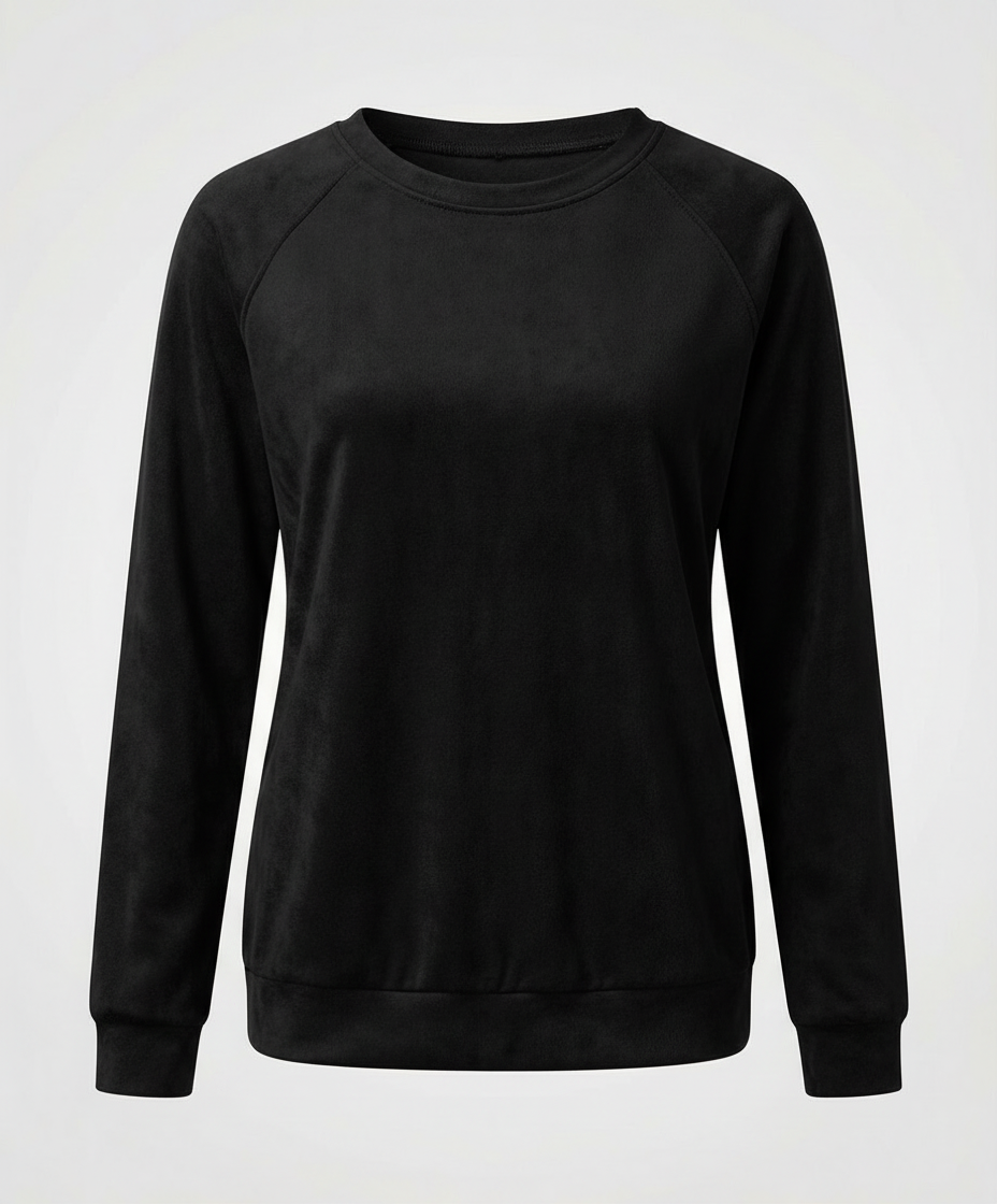 Damen Rundhals Sweatshirt Bequem
