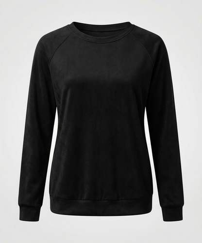 Damen Rundhals Sweatshirt Bequem