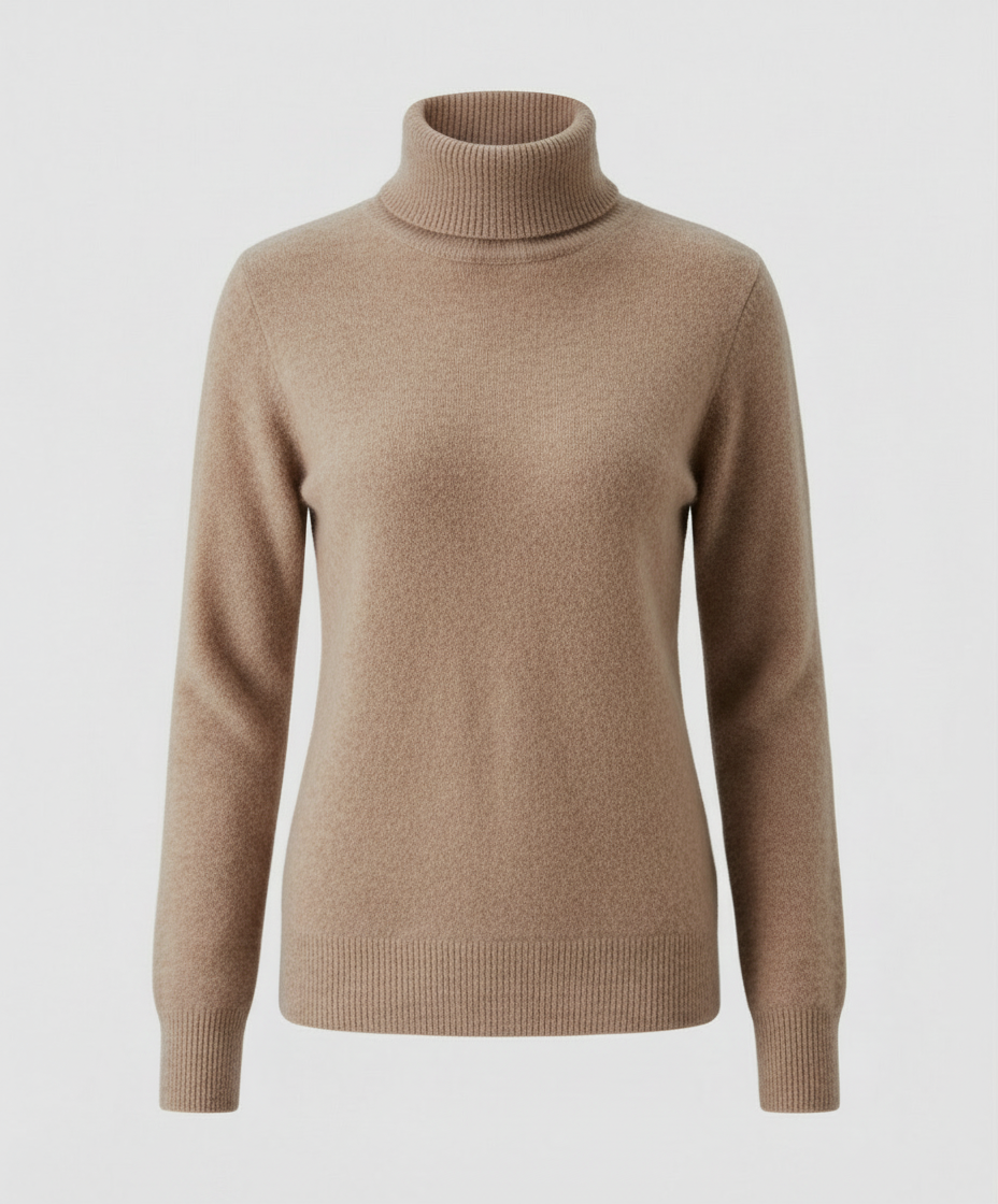 Weiche Damen Cashmere Rollkragen Pullover